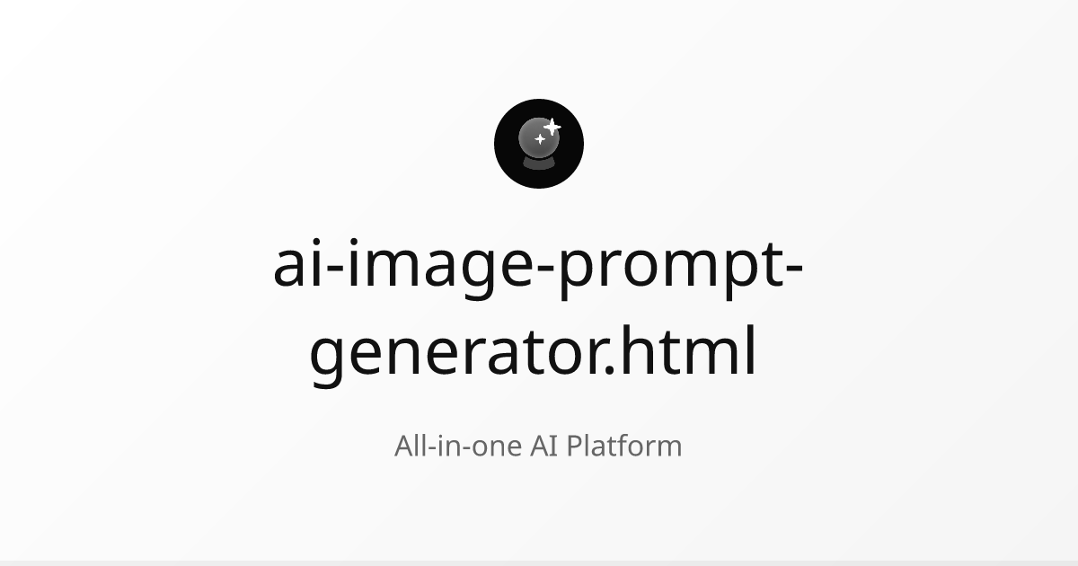 Image Prompt Generator