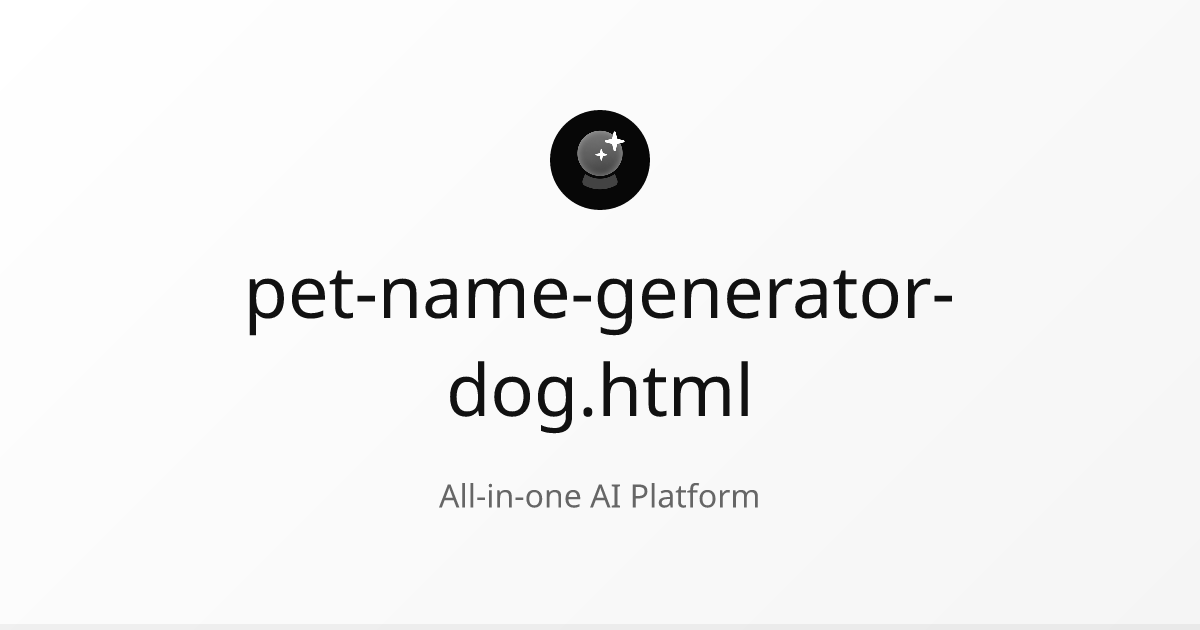 pet-name-generator