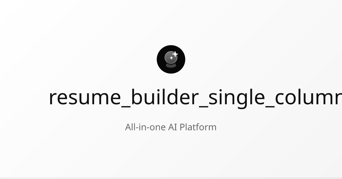 Resume Builder